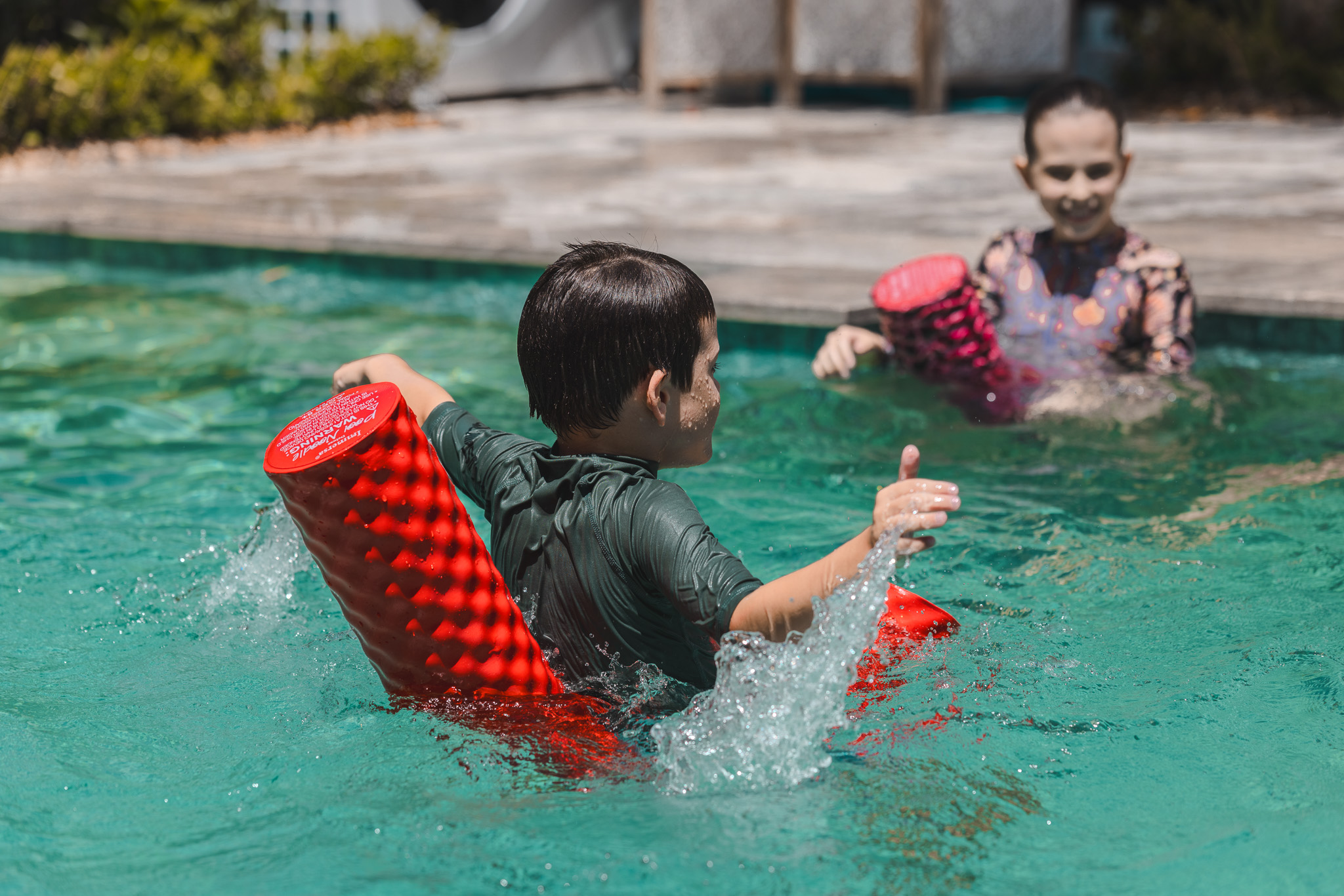 Red Eggshell In Pool